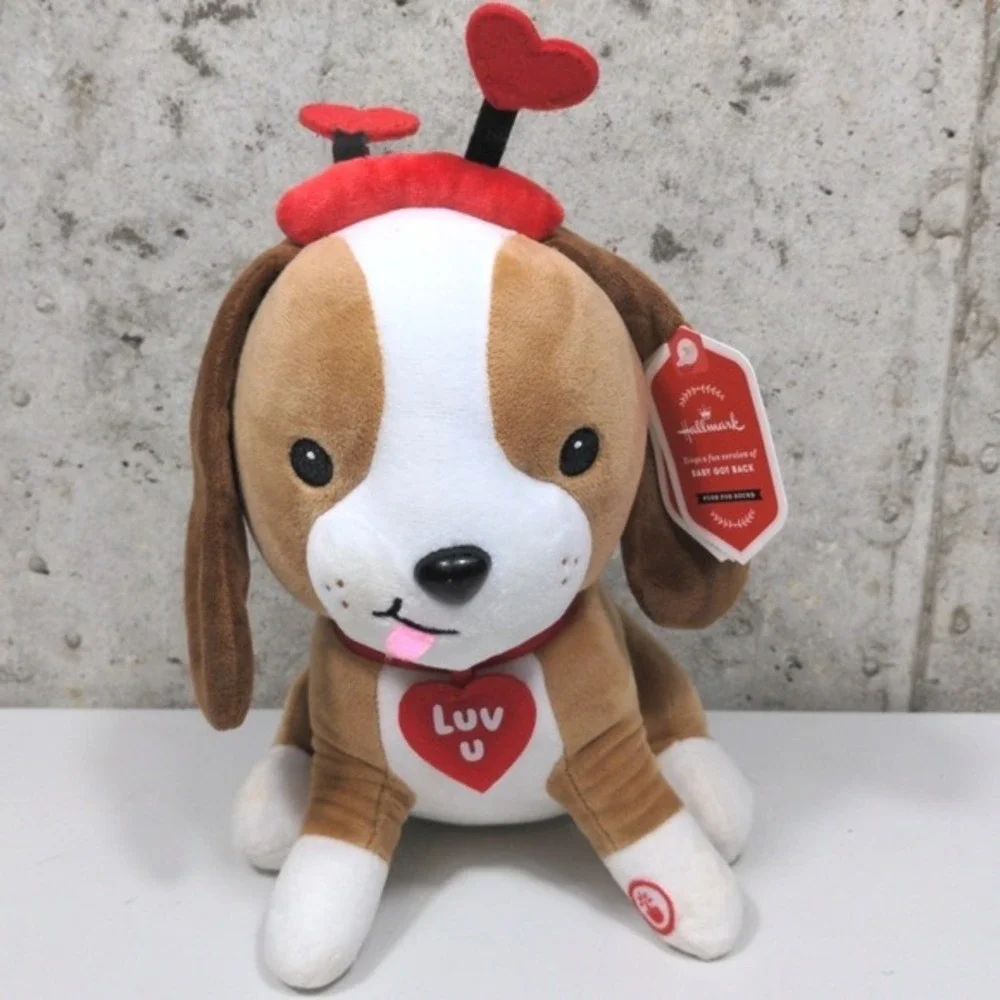 Hallmark Baby Got Back Singing Dog Plush Valentine Puppy Luv U Heart NWT‎  10